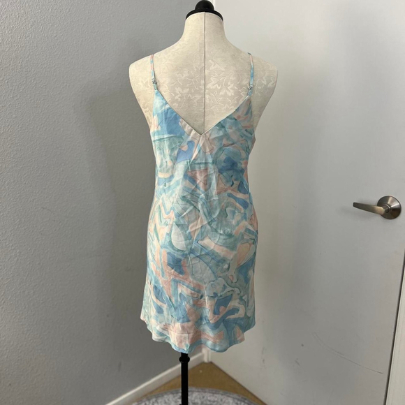NWT Cider Blue & Pink Mini Dress with Adjustable Straps -Size XL - Picture 3 of 4